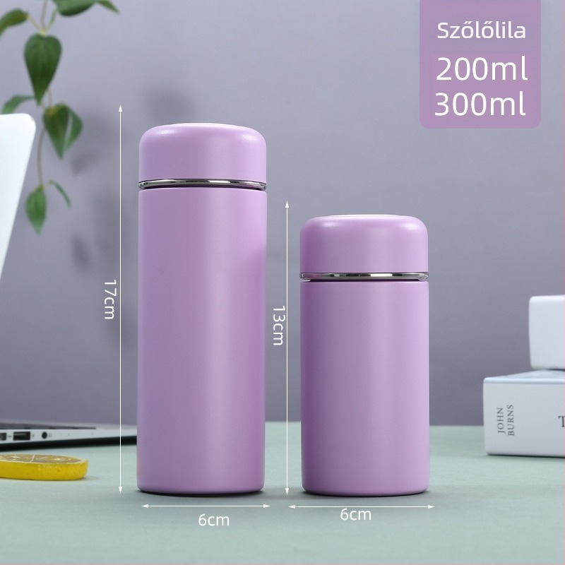 Új mini zseb termosz 316 rozsdamentes acélból, egyszerű minimalist dizájn, hordozható teás pohár rekesszel