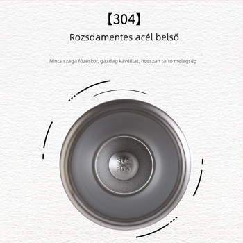 304 rozsdamentes acél termosz pohár vákuum-szigetelt, hordozható kültéri, pánttal