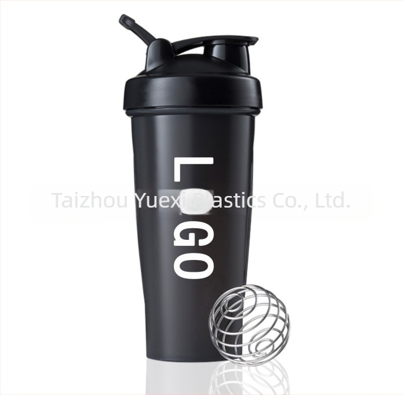 Logóval ellátott shaker pohár fehérjeporhoz, hordozható műanyag edzéshez 600 ml