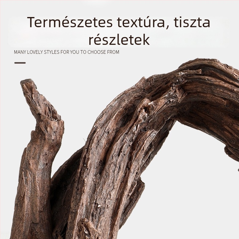 Akvarisztikai tájdekoráció: élethű elsüllyedt fatörzsek, gyökerek és ágak menedékházakkal
