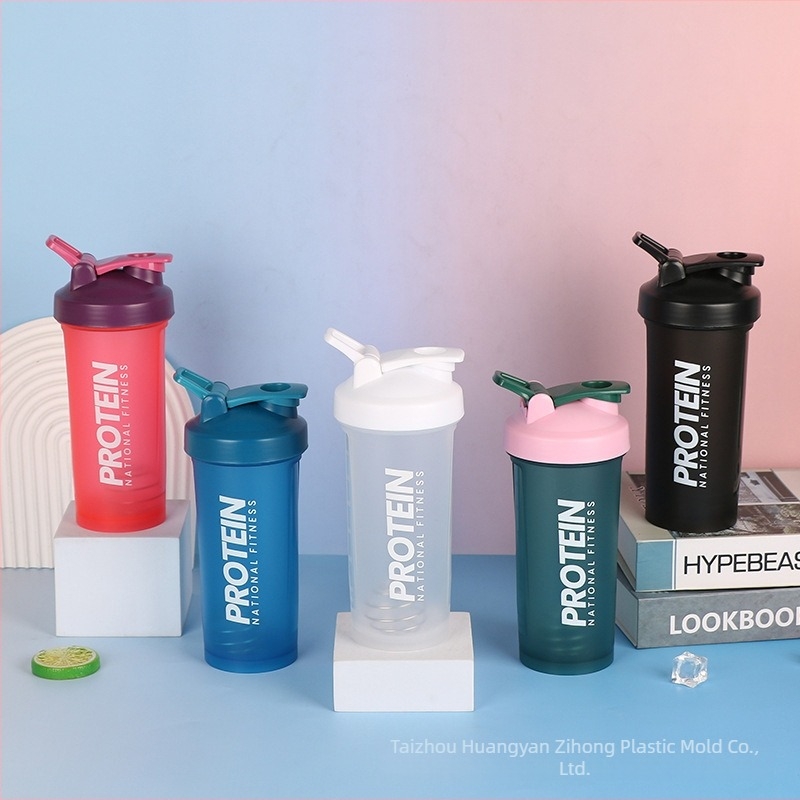 Új 600 ml sportos shaker pohár fehérje porhoz keverőgolyóval
