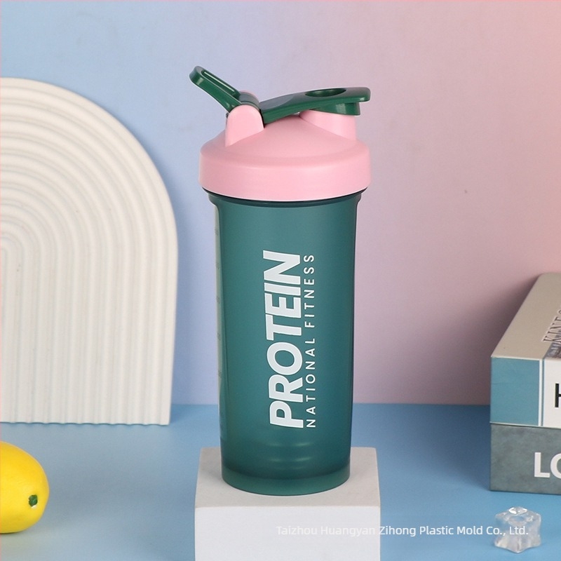 Új 600 ml sportos shaker pohár fehérje porhoz keverőgolyóval