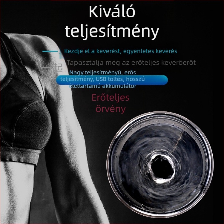 Automata keverő pohár vízhez fehérje porral, elektromos rázó pohár sportos fitneszhoz