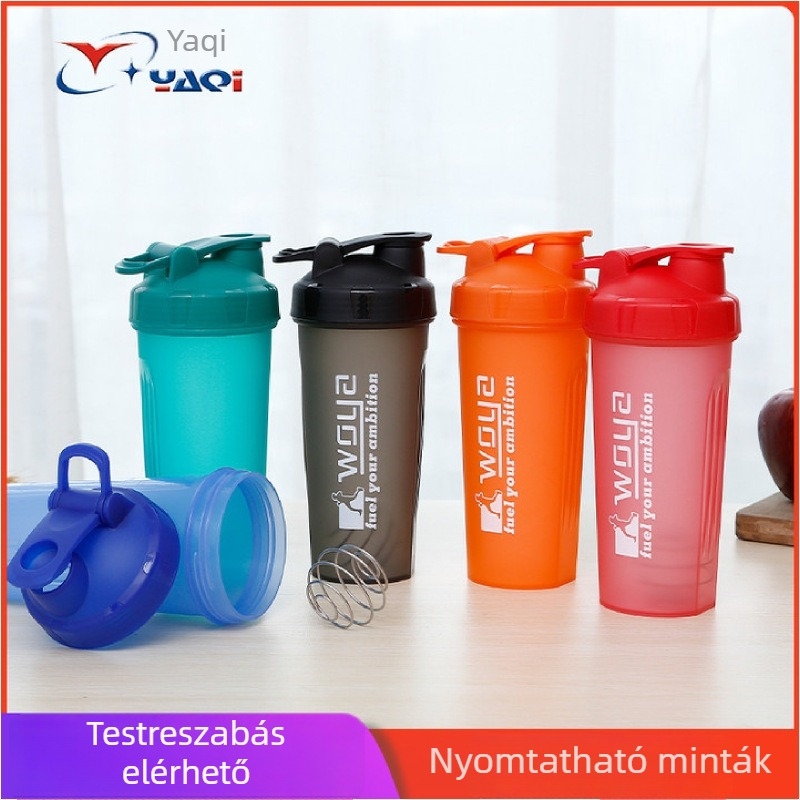 Nagy kapacitású fitnesz shaker, hordozható műanyag fehérje shake pohár