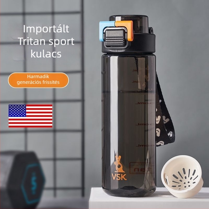 TRITÁN proteín shaker sporthoz – férfiak és nők számára, vízpalack, keverő, hőálló