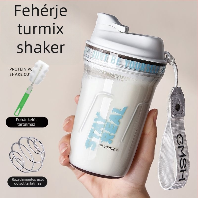 TRITÁN proteín shaker sporthoz – férfiak és nők számára, vízpalack, keverő, hőálló