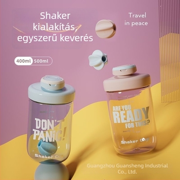 400 ml hordozható edzéshez tervezett shakertál, szivárgásmentes, fehérje por shaker, élelmiszer-minőségű keverő pohár