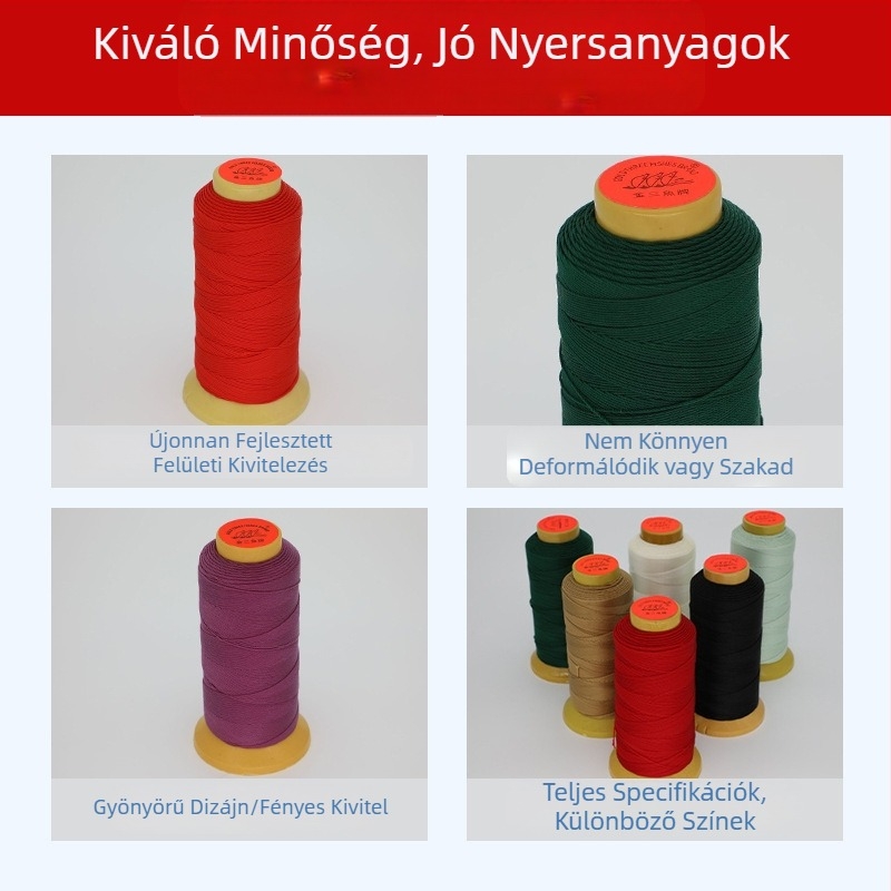 Jinsanyu 210-9 Nylon kézi szövésű varrószál, selyemfényű felülettel, poggyászhoz és bőrhöz, védőszál