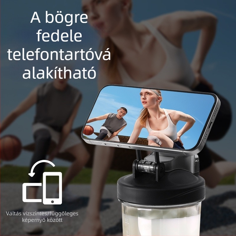 Sport- és fitnesz shaker pohár skálával – nagy kapacitású, hőálló, élelmiszer-minőségű műanyagból
