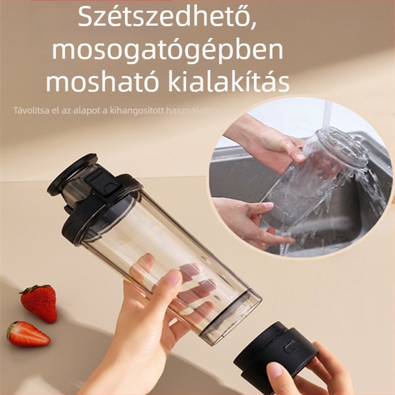 Sport- és fitnesz shaker pohár skálával – nagy kapacitású, hőálló, élelmiszer-minőségű műanyagból