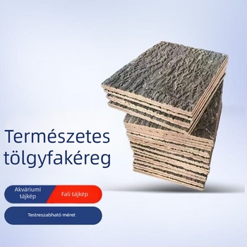 Champagne színű bonsai dekor: valódi fakérget és felső parafa panelt tartalmaz, orchideák, dendrobiumok és páfrányok számára; búvóhely hüllőknek és akváriumi díszítés vízmegtartó tulajdonsággal