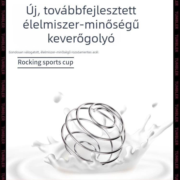 Fitnesz shaker üveg sportitalokhoz, szivárgásmentes fedéllel, keverő- és mérőskálával, milkshake shaker és fehérje poros üveg