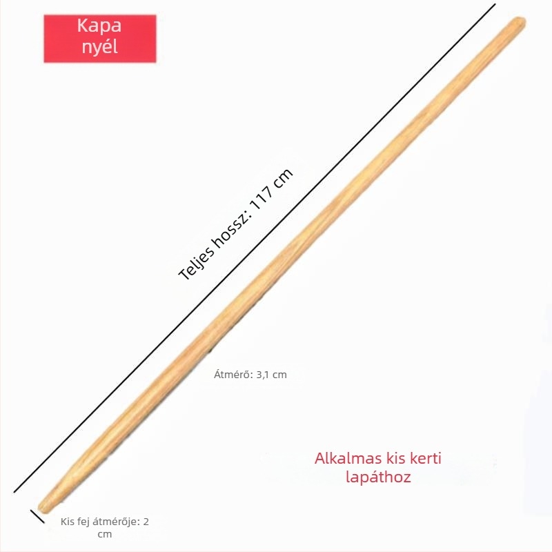 Fából készült nyelek kapákhoz és ásókhoz, különböző faanyagokból