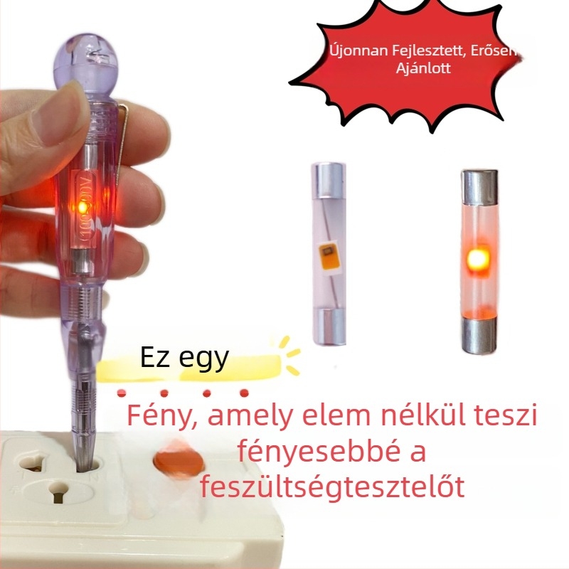 LED-passzív feszültségteszter toll neon indikátorral