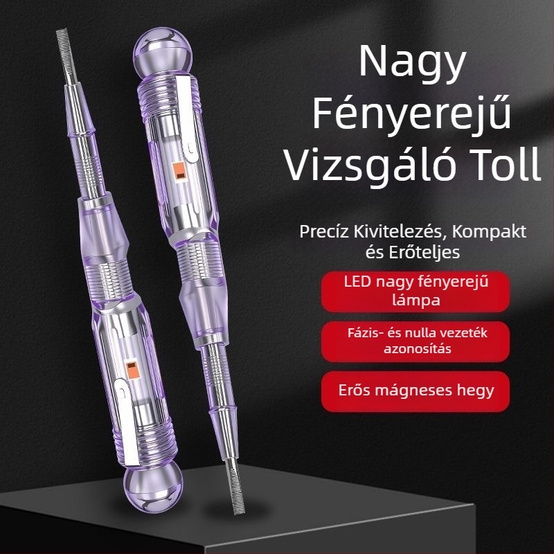 LED-passzív feszültségteszter toll neon indikátorral