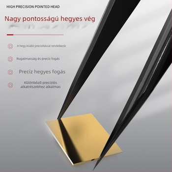 KING Színes, magas szilárdságú 15 fokban hajlított csipesz, alkatrész rögzítő eszköz, antistatikus, edzett