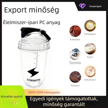 500 ml sportos shaker pohár fehérje porhoz – műanyag pohár keverőgolyóval