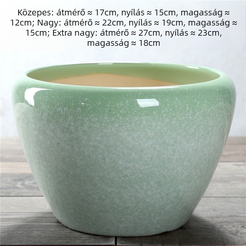 Extralarge nordic stílusú kerámiavirágcserép beltéri és kültéri használatra, pénzfa és pothos számára