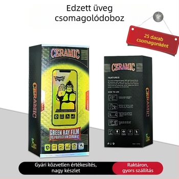 6,7 hüvelykes univerzális edzett fólia a képernyőhöz, 25 darabos dobozos készlet
