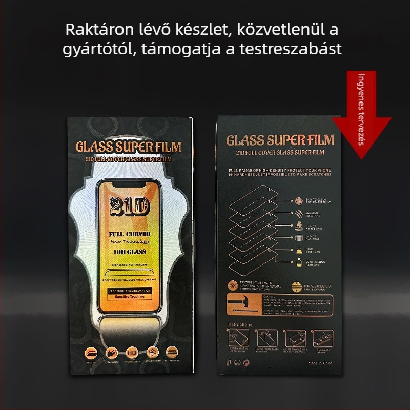 6,7 hüvelykes univerzális edzett fólia a képernyőhöz, 25 darabos dobozos készlet