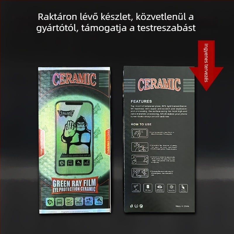 6,7 hüvelykes univerzális edzett fólia a képernyőhöz, 25 darabos dobozos készlet