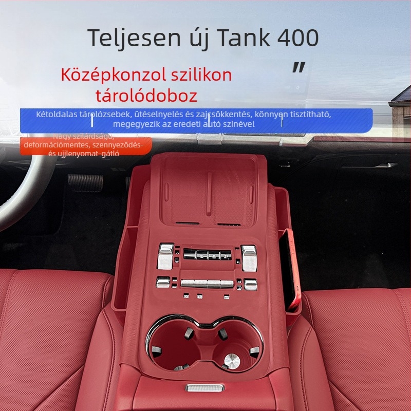 Szilikon középkonzol tároló párna Tank 400 Hi4T/Hi4Z-hez — váltókar-tároló és pohár-tartó