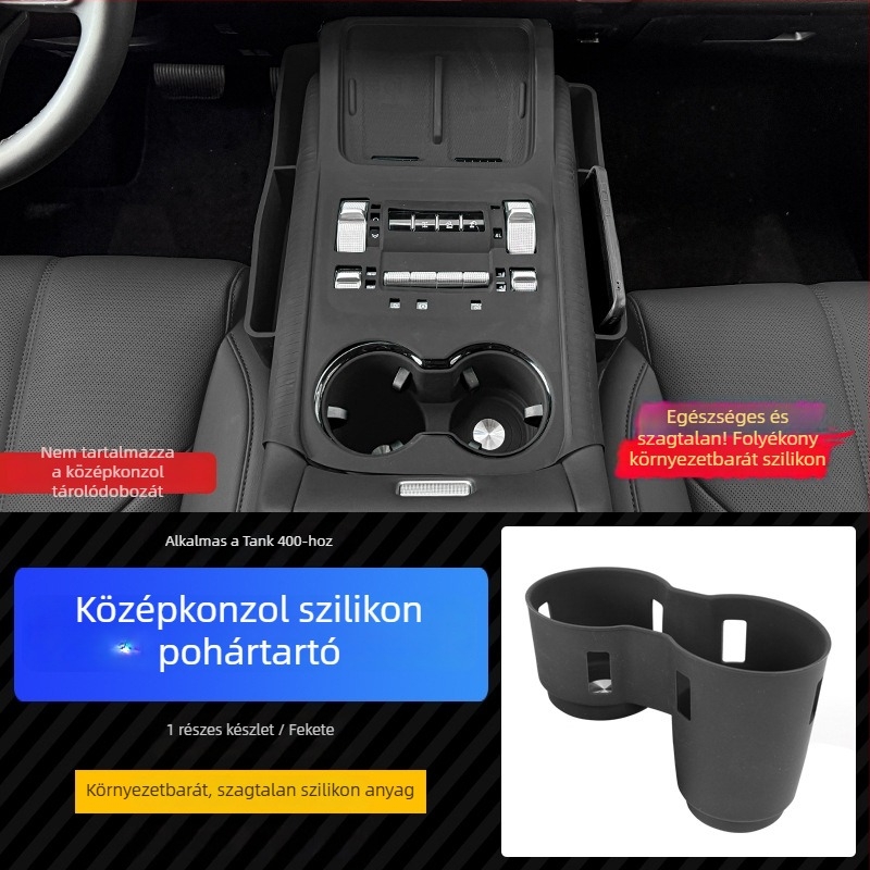 Szilikon középkonzol tároló párna Tank 400 Hi4T/Hi4Z-hez — váltókar-tároló és pohár-tartó