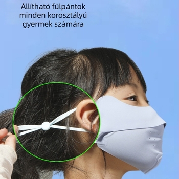 Gyerekeknek készült UV-védő, lélegző, varrat nélküli maszk karikatúra dizájnnal és Ice Silk anyaggal.