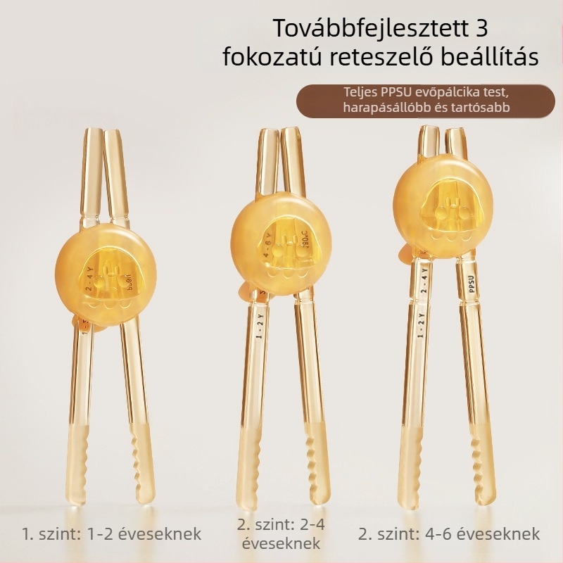 PPSU gyermekeknek edző evőpálcikák Tiger Mouth dizájnnal, 1–6 évesek