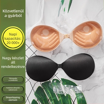 Csúszásmentes, átlátszó szilikon melltartó tapaszok váll nélkül hordható menyasszonyi ruhákhoz, push-up hatás, megvastagodott