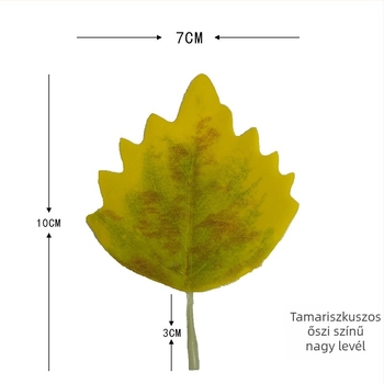 Műanyag Populus euphratica levél beltéri dekorációhoz – egy levél