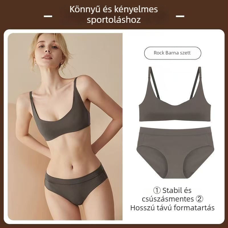 Koreai stílusú varrás nélküli női melltartó, vékony fazon, kis méretű mell, push-up, négyszögletes nyakú, egyszerű, könnyű sportos felső