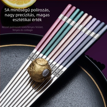 Rozsdamentes acél háztartási evőpálcika és kanál készlet, egy személyre szóló használatra, prémium kialakítás