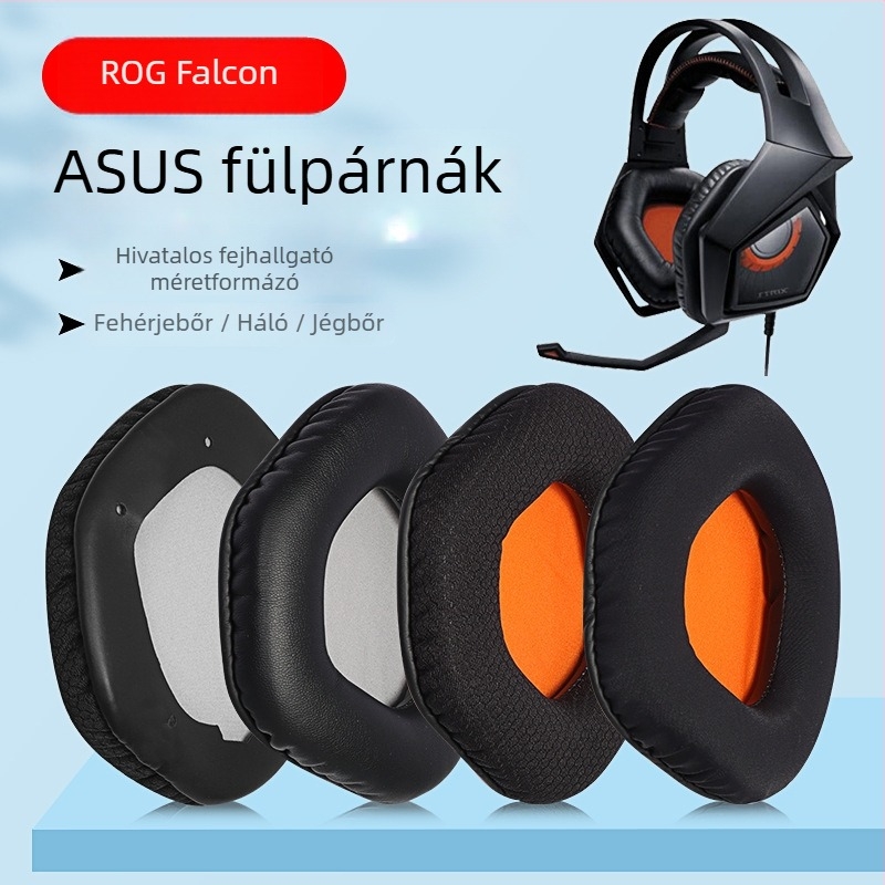 Pót fülpárnák Asus Strix 7.1 Raptor fejhallgatóhoz – hab és műbőr