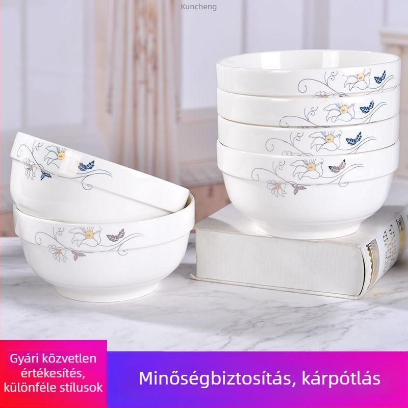 4,5/5/5,5 hüvelykes kerámia tál háztartási használatra, zabkása és rizs tál, kínai stílusú étkezési edények