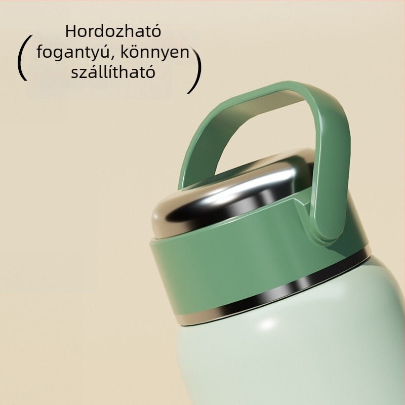 316 rozsdamentes acél - hőszigetelt leveses/ebédes tartó, nagy kapacitású, hordozható