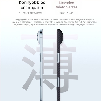 Nagykereskedelmi mobiltelefon tok Apple iPhone Air-höz, Kevlar-aramid mágneses, lychee mintázatú tok, magas minőségű