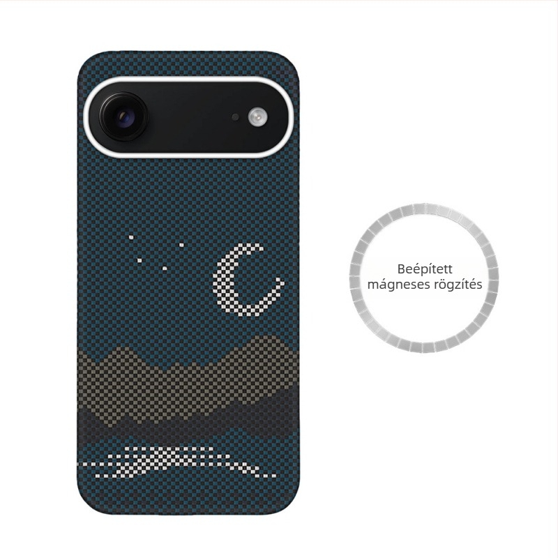 Nagykereskedelmi mobiltelefon tok Apple iPhone Air-höz, Kevlar-aramid mágneses, lychee mintázatú tok, magas minőségű