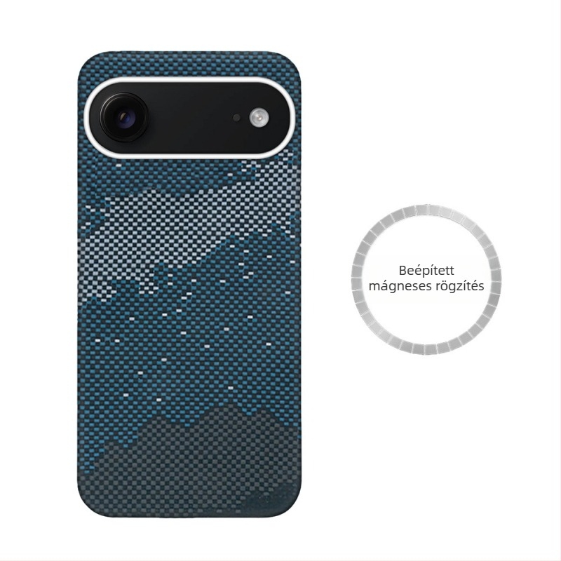 Nagykereskedelmi mobiltelefon tok Apple iPhone Air-höz, Kevlar-aramid mágneses, lychee mintázatú tok, magas minőségű