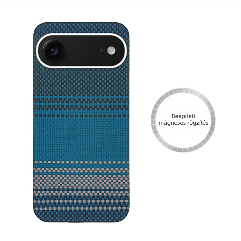 Nagykereskedelmi mobiltelefon tok Apple iPhone Air-höz, Kevlar-aramid mágneses, lychee mintázatú tok, magas minőségű