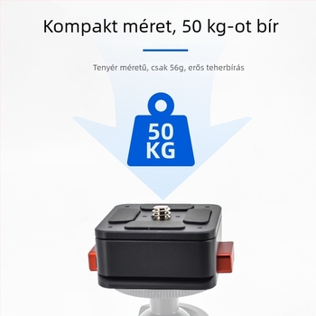 DSLR stabilizátor gyorskioldó csat és alaplemez, pan/tilt fej, 38 mm, tripod kiegészítő