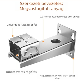 Robbanásbiztos megfigyelő kamera 304-es rozsdamentes acélból, vastag alap, duckbill fej és bányatelpi csiptető-gimbal tartó