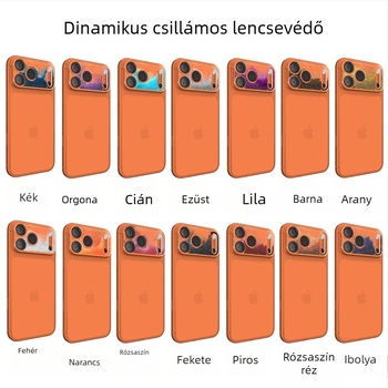 iPhone 17 Pro Max lencsevédő fólia dinamikus csillogással és folyékony homok alapú integrált védővel