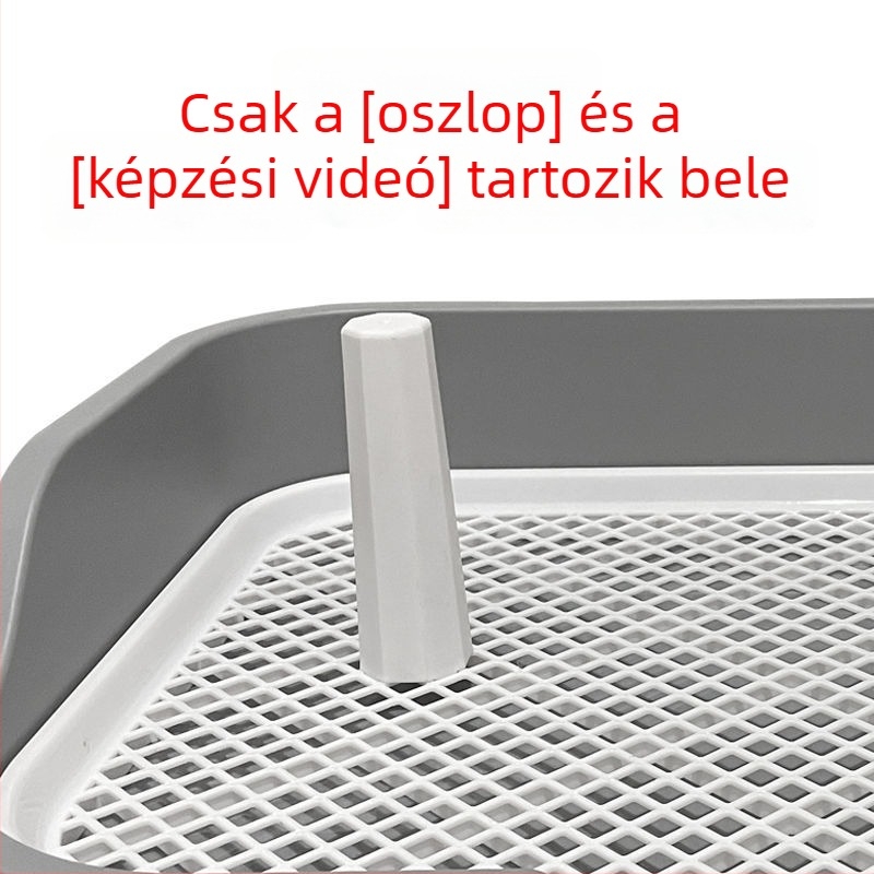 Kis méretű kutyáknak tervezett kutyatoalett, Bichon Frise, vizelet-tál és ürüléktál