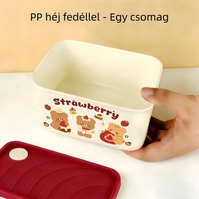 Rozsdamentes acél ebédes doboz fedővel, doboz háztartási élelmiszertárolására, irodai dolgozóknak, vastagított asztali tároló doboz