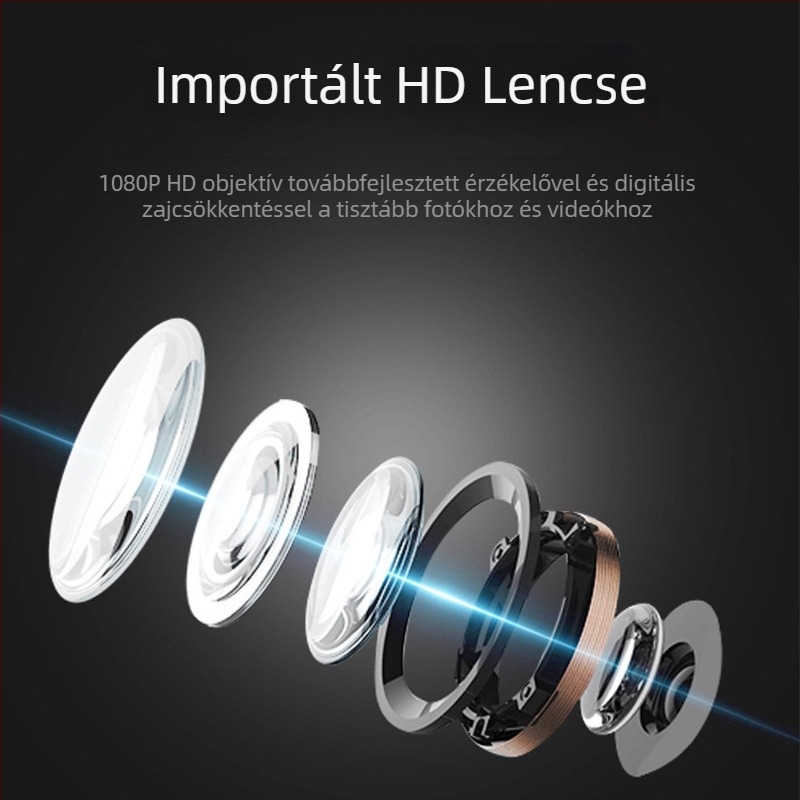 RSCAMTOM A9 Vezeték nélküli HD kamera Wi-Fi távfigyeléssel, 1080P hálózati kamera