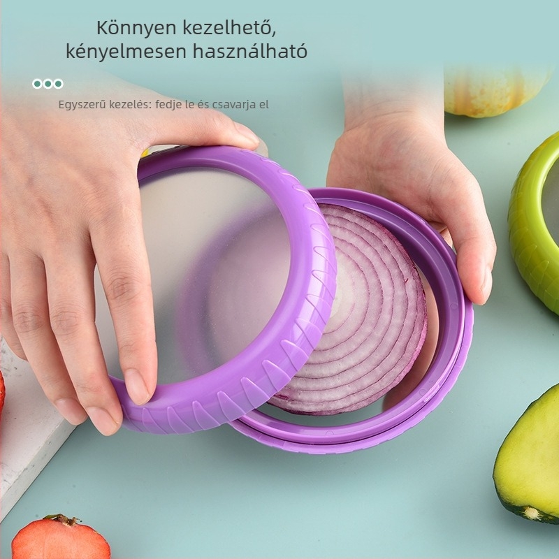 Kétoldalas szilikon gyümölcstároló rugalmas fóliával, hűtőszekrényhez, zárt frissesség-tároló