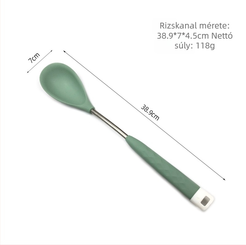 Silikon konyhai eszköz készlet főzéshez – tapadásmentes spatula és leveskanál, 6 darabos