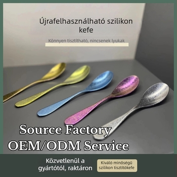 Tiszta titán kanál, antibakteriális, elegáns kialakítás, otthoni leveses- és étkezős kanál, desszertkanál, rövid nyéllel