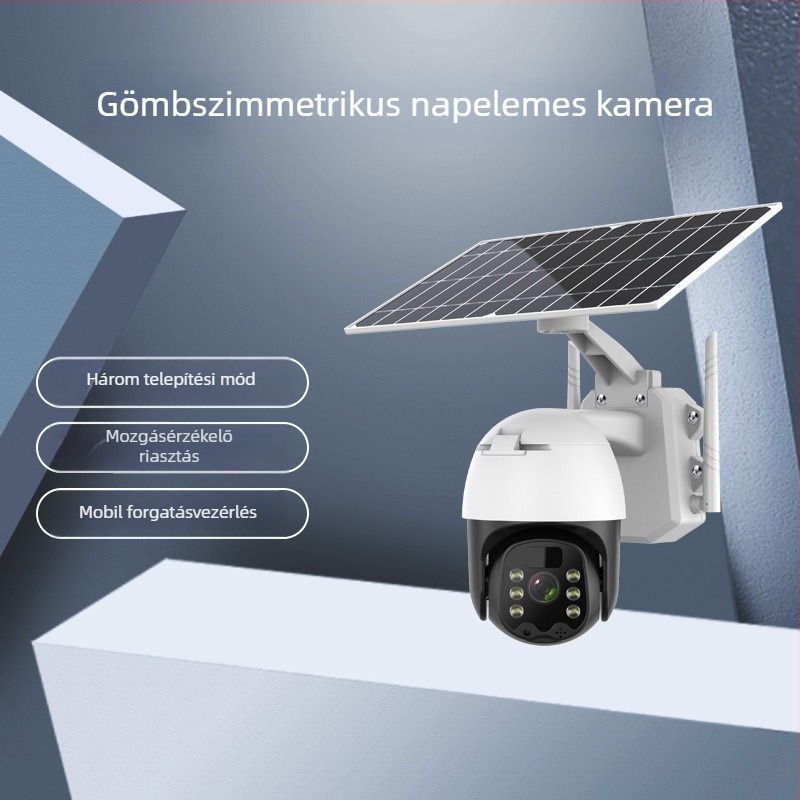 Napelemes 4G vezeték nélküli kamera távoli megfigyeléshez teljes színű éjjellátással és HD felbontással